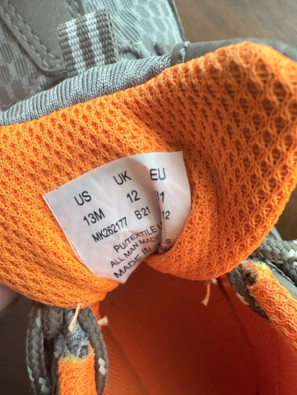 Merrell Kids' Gray & Orange hiking Shoes - Picture 4 of 5